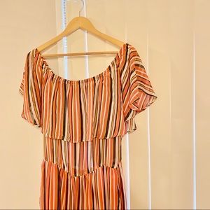 Sheer stripe jumpsuit